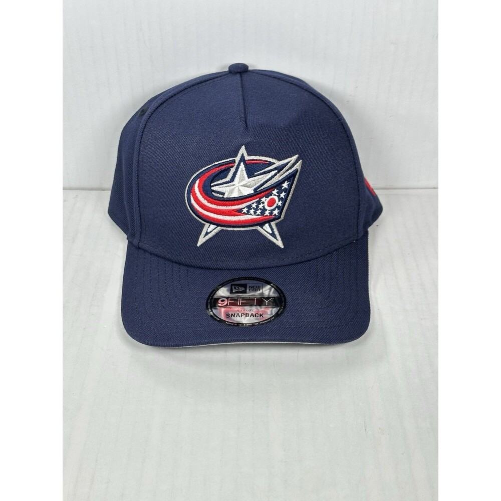 New Era 9FIFTY A-Frame Columbus Blue Jackets Snapback Hat Cap Navy Blue NWT
